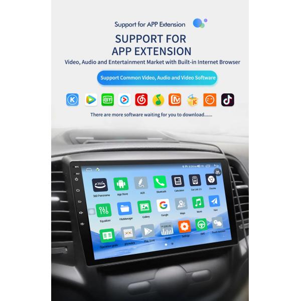 Android Auto 10.0 Car Radio TS18 Double Stereo with GPS Navigation and FM Transmitter