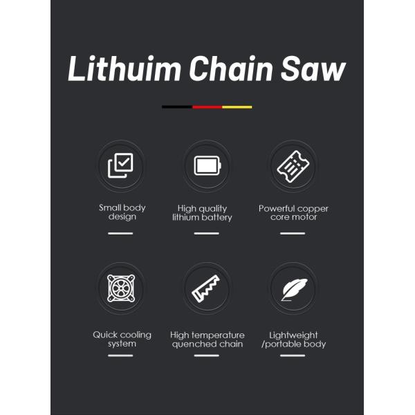 Portable Electric Power Chainsaw JYH-CS10 Li-battery Mini Wireless for Home Wooden Tree