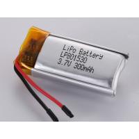 China LP801530 3.7V 300MAH Lithium Polymer Rechargeable Battery for -20 To 60 Degrees Celsius Discharge Temperature and Capacity for sale
