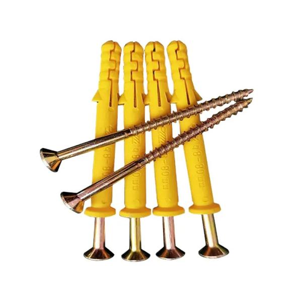Customized Universal Expanding Screws Plastic Anchors With Mating Screw Nails