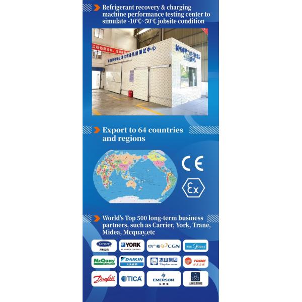 China New Refrigerant Recovery Unit With 3-stage Oil-less Compressor For Efficient Operation