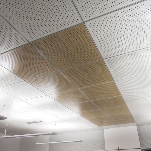 Library 600*600 Aluminium Ceiling Panel Lay On Expanded Mesh Ceiling System