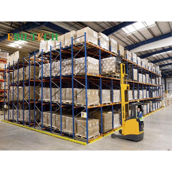 Cold Storage Push Back Racking , 600 - 2000mm Push Rack Industrial Pallet Shelving