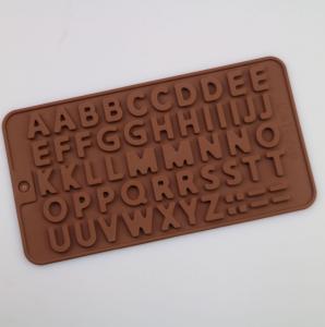 China Alphabet Pattern Silicone Chocolate Molds Heat Insulation Waterproof on sale