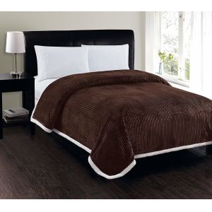 Buy cheap Jacquard Style Brown Flannel Blanket All Season Plain Ultra Soft Blanket from wholesalers