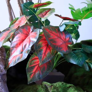 No Caring Artificial Landscape Trees With Lily Bamboo Monstera Small Plants