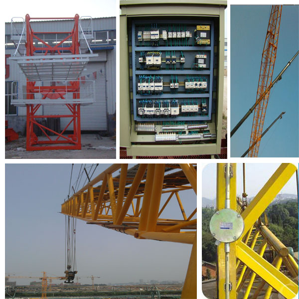crane factory offer 50m boom length luffing jib tower cranes for sale