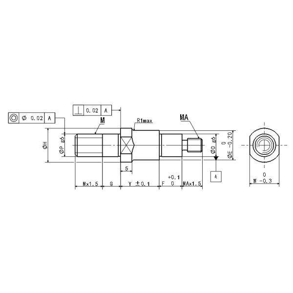 Male Threaded Custom Non Standard Cantilever Shaft 3D Printing Device Use