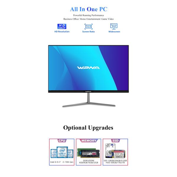 1900*1080 HD Graphics All In One Gaming Pc , Office Monoblock Business AIO PC