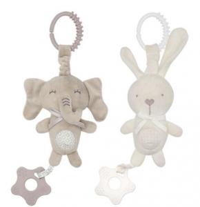 Quality Baby Cartoon Animal Music Gum Pendant Newborn Rabbit Plush Toy for sale