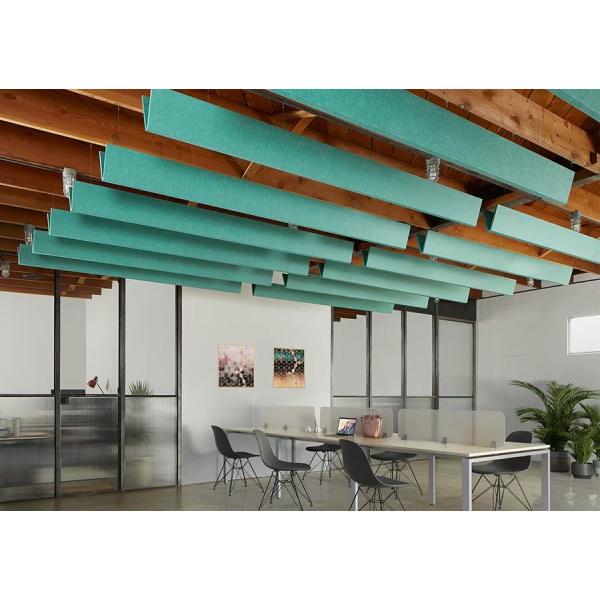 Recycled Eco Friendly Acoustic Panels High Density PET Ceiling Panels