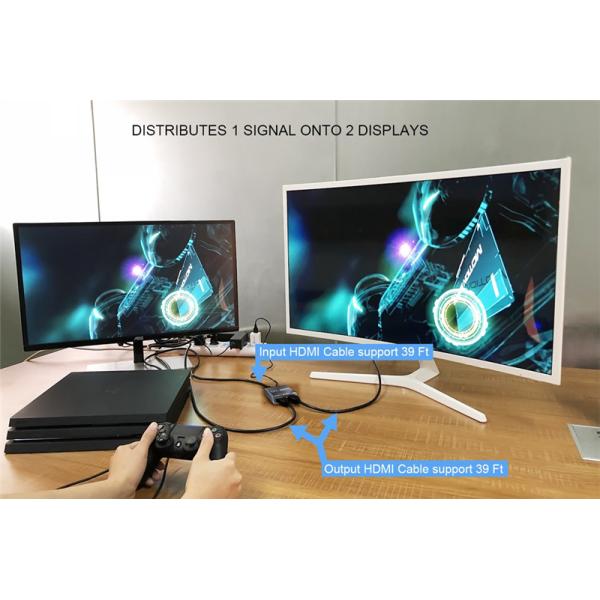 1 To 2 Amplifier 250g 3840x2160 HDMI In Splitter