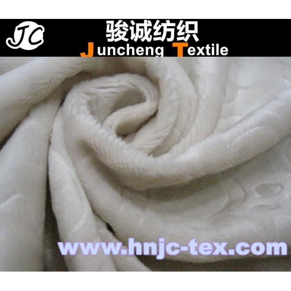polyester spendex blend elastic super soft velboa fabric/ fabric flower brush/carpet