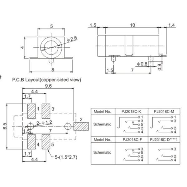 Dual 3.5 Mm Headphone Female Jack Single Double Channel For PCB