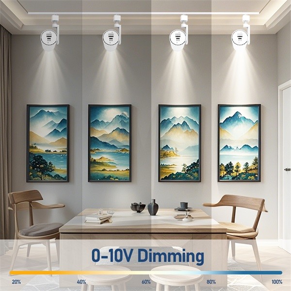 110 Lm/w IP20 LED Track Lamp 10/15/20/25/30W Adjustable Track Light for Art Galleries