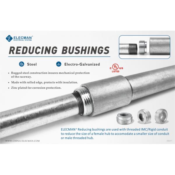 RB Steel IMC Rigid Conduit Fittings Reducing Bushing Threaded Connection