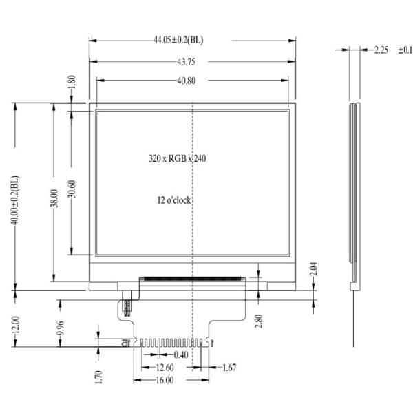 Saef QVGA TFT LCD Display 2 Inch With ILI9342C Driver SPI Interface