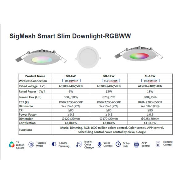 Smart SigMesh Downlight RGB+CCT