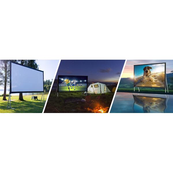 Outdoor Portable Fast Folding Projector Screen With Adjustable Leg For Home Yard Camping