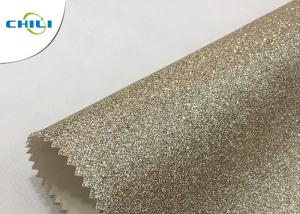 China Anti Mildew Grade 3 50m/Roll Faux Glitter Leather Fabric on sale