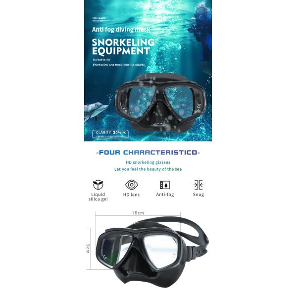 Universal Scuba Diving Mask Underwater Snorkel Set Vision Corrective