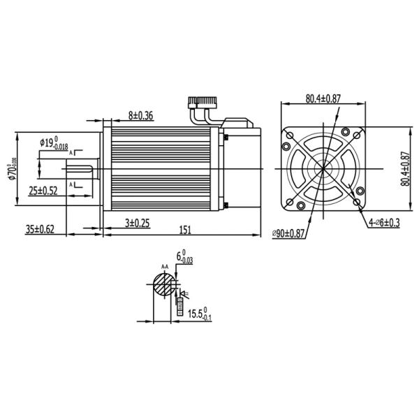 750W 2.4nm 3000rpm Ac Servo Motor And Driver And Amplifier And Cables For Total Solution 220v