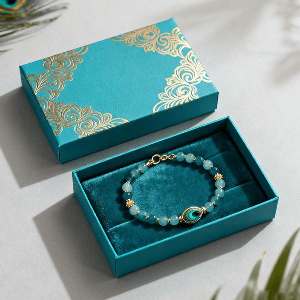 Custom Designed Luxury Gift Box Embossed Green Rigid Paper Jewelry Box for Rings and Earrings Fashion Accessory Storage
