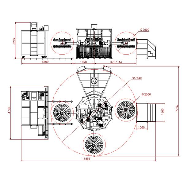 Automatic Operation System Biaxial Rotational Molding Machine For Pickleball