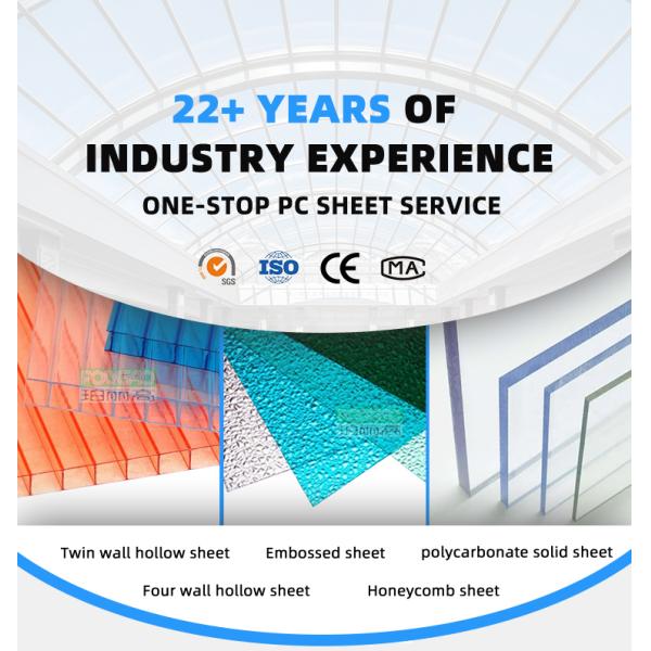 Fire Retardant Polycarbonate Sheet 0.8mm-3mm Clear Polycarbonate Roofing Sheet