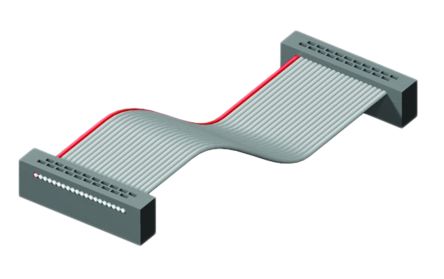 2.54mm IDC Socket to IDC Socket Flat Ribbon Cable Assembly 28AWG ,length: 100mm 20 Ways