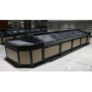 Quality supermarket vegetables wood display with lift door,supermarket wood vegetables display with lift door for sale