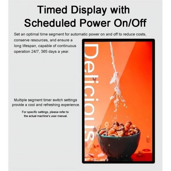 Fullscreen 75" 85" 4K LCD Floor Standing Lcd Advertising Player For Indoor Screen Advertising