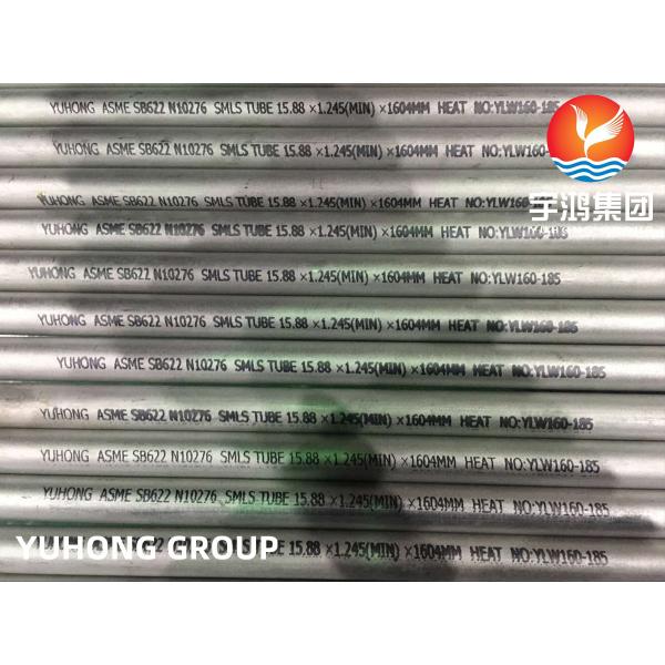 Nickel Alloy Steel Seamless Pipes ASME SB622 C276 15.88*1.245(Min)*1604 MM