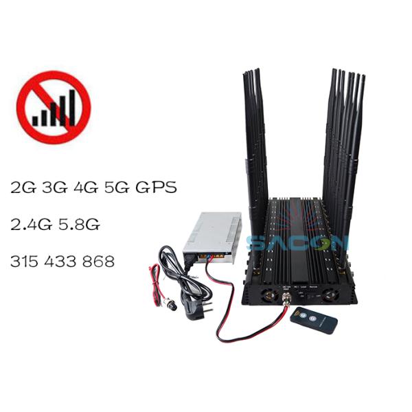 315 433 868 VHF UHF Adjustable 5G Signal Jammer Blocker