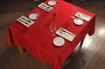 Elegant Plain Pattern Wedding Tablecloths And Chair Covers 100% Polyester Fabric