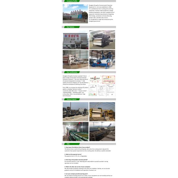 Dewatering Sludge Belt Press Machine 15-25tph