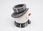 Christmas Decoration Holders , Polyresin Snowman Candle Holder Handmade Crafts