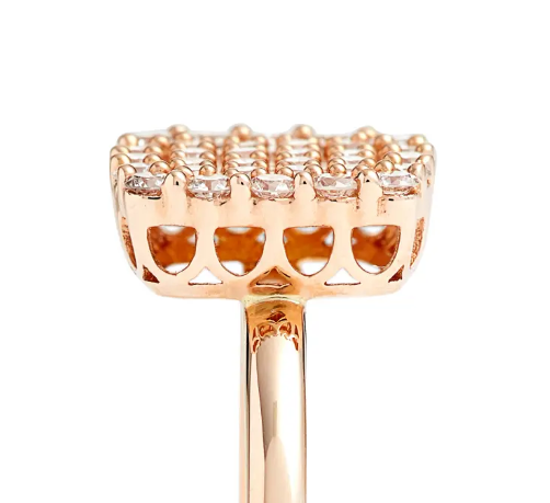 2024 Rings Brazilian Pave White CZ Silver Ring for Fine Jewellery Fashion Accessories