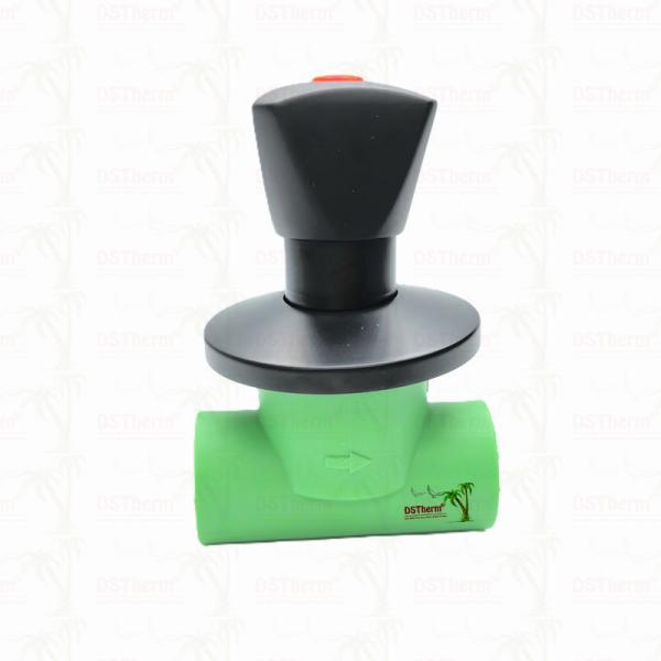 Ppr Black Plated Stop Valve With Triangular Handle BlackFlow Precision Valve Electrophoretic Black Coating