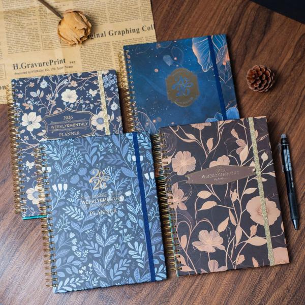 Lined Paper Spiral Hardcover Notebook Personalization Option Custom Cover Art 300gsm Cover Weight