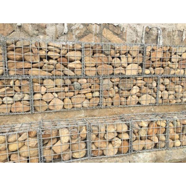 3.0-6.0mm Gabion Wire Mesh Garden Gabion Baskets Square Hope Shape