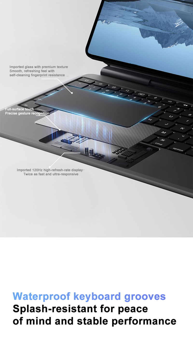 Multi-Functional Magnetic Magic Keyboard Case for iPad 10.9/11 Wireless Bluetooth Floating Cantilever Stand Touchpad Folio Cover