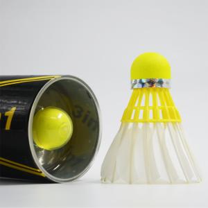 Supplier Training Yellow Badminton Goose Feather Shuttlecocks with Great