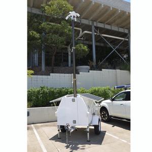 Quality 4.5m lockable pneumatic telescopic CCTV mast pick up trailer mounted for mobile security services for sale