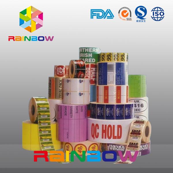No Print White / Colorful Blank Paper Roll Plain Self Adhesive Label With Custom Size