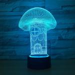 Mushroom 7 Colors Change 3D LED Night Light with Remote Control Ideal For