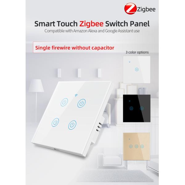 2.4G Bgn Zigbee Smart On Off White EU 2 Gang 1 Way Smart Switch