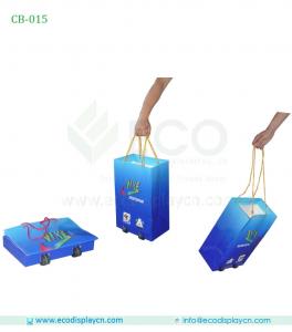 Quality Folding Promotional Products Catalogue Cardboard Trolley Bags For Exhibition for sale
