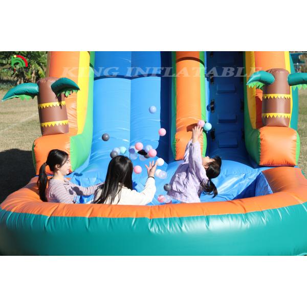 21x9x12FT Commercial Grade PVC Bounce House Inflatable Water Slides Tropical Slide With Splash