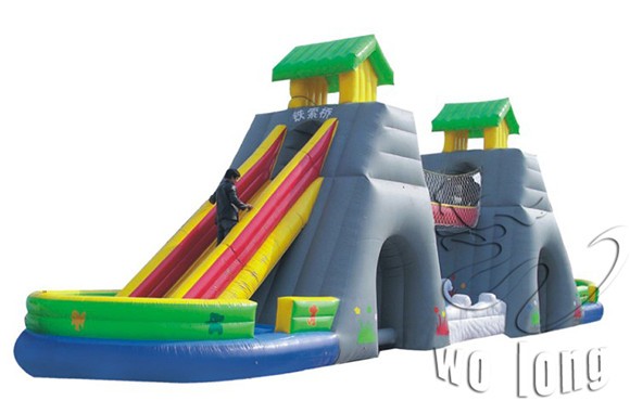 high quality inflatable slide, inflatable castle playground